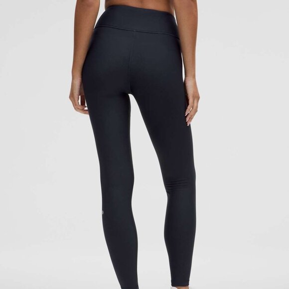NWT Lululemon Fleece High-Rise Running Tight 28", Sz 6, True Navy - Picture 1 of 9
